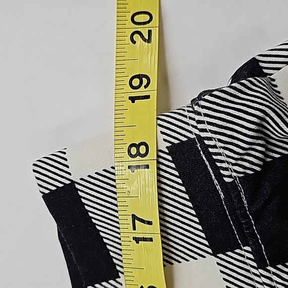 Lands' End Fleece Lined Leggings & LS Tee, Buffalo Plaid Blk White, Red XL 18 - Picture 12 of 12